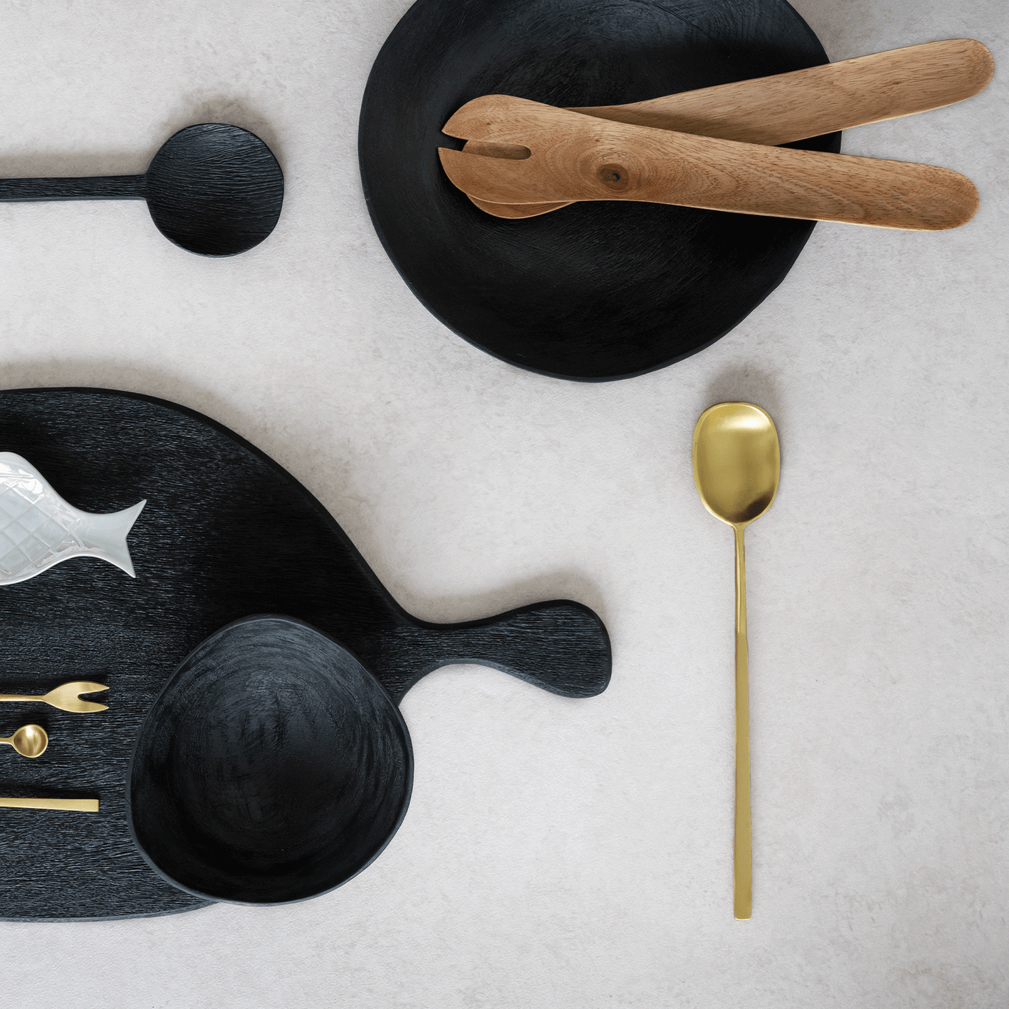 Saladebestek - Arjunhout Golden Oak