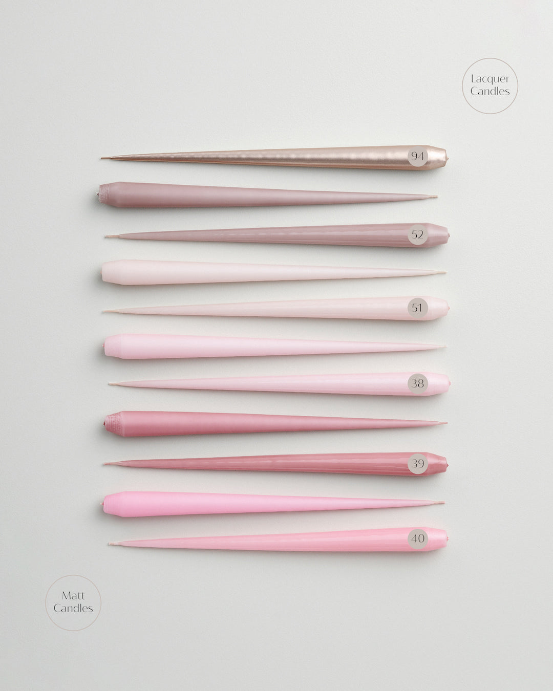 Ester & Erik - Kaars 32cm - CHAMPAGNE METALLIC