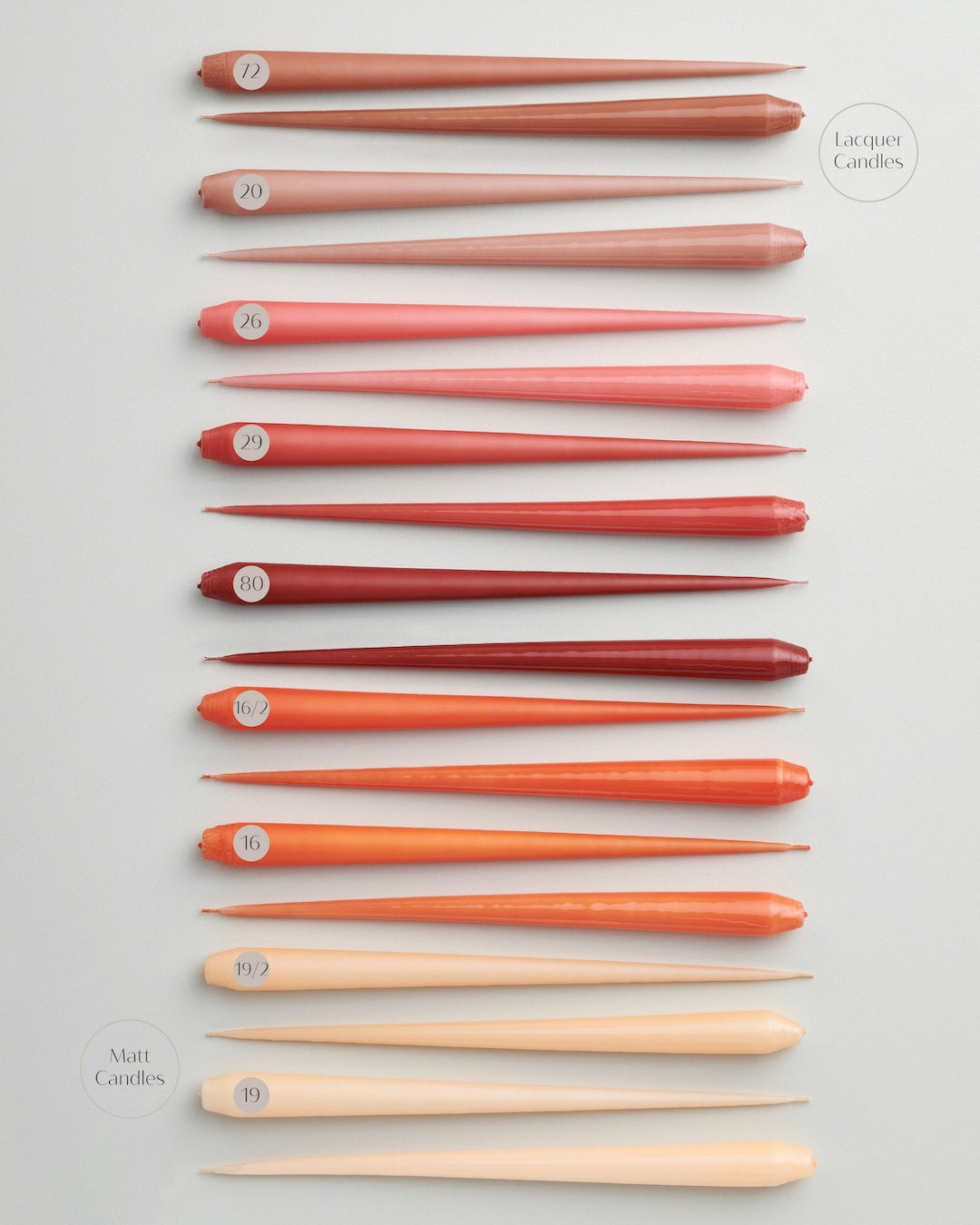 Ester & Erik - Kaars 32cm - Rosy